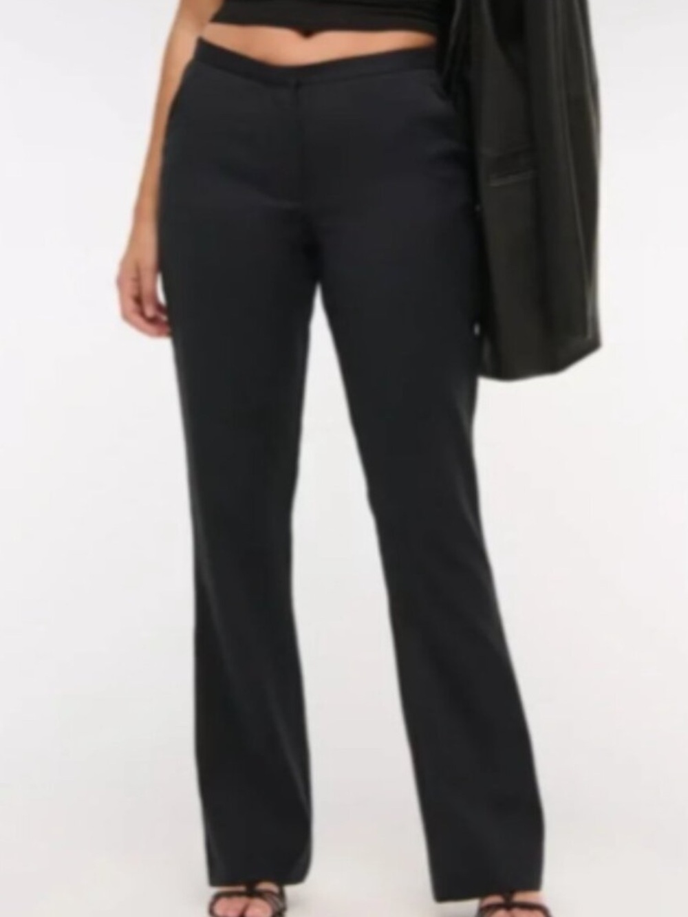 Abercrombie & Fitch Women 32 Navy Blue Curve Love Low Rise Slim Boot Pants NWT